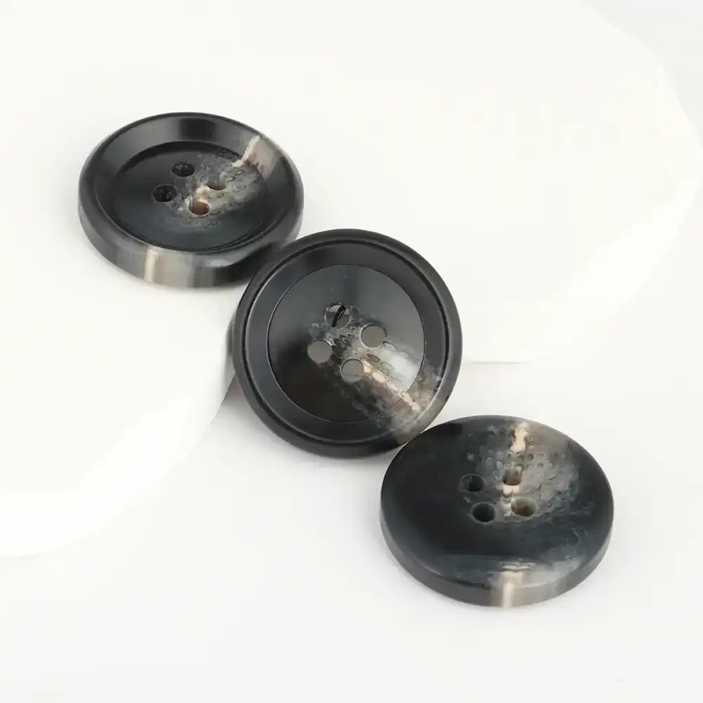 Black 4 holes Resin Button for Overcoat buy garments accessories in bulk from China wholesaler at wholesale price free worldwide shipping Alibaba