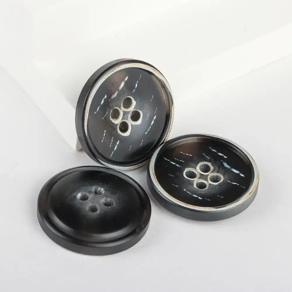Black 4 holes Resin Button for Overcoat buy garments accessories in bulk from China wholesaler at wholesale price free worldwide shipping Alibaba