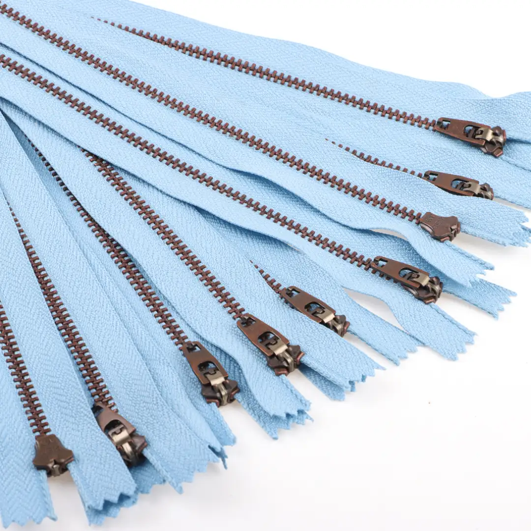 Blue Close Metal Zippers Zipper for Pants buy garments accessories in bulk from China wholesaler at wholesale price free worldwide shipping Alibaba