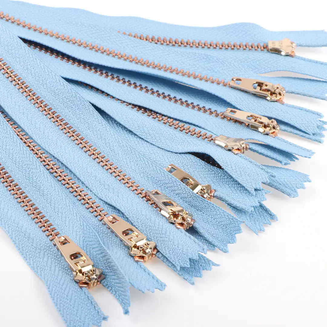 Blue Close Metal Zippers Zipper for Pants buy garments accessories in bulk from China wholesaler at wholesale price free worldwide shipping Alibaba
