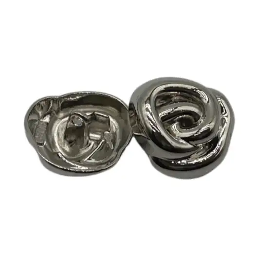 Silver 1 holes Metal Button for Jackets buy garments accessories in bulk from China wholesaler at wholesale price free worldwide shipping Alibaba