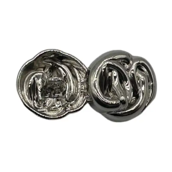 Silver 1 holes Metal Button for Jackets buy garments accessories in bulk from China wholesaler at wholesale price free worldwide shipping Alibaba