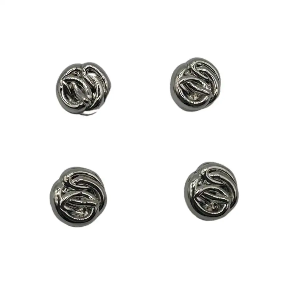 Silver 1 holes Metal Button for Jackets buy garments accessories in bulk from China wholesaler at wholesale price free worldwide shipping Alibaba