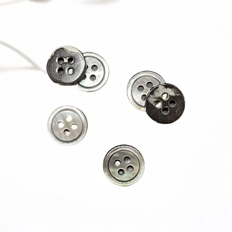 Black 4 holes Shell Button for Shirt,Pants,Denim Jacket,Suit Trouser,Jackets,Blazer,T-Shirt,Polo Shirt buy garments accessories in bulk from China wholesaler at wholesale price free worldwide shipping Alibaba