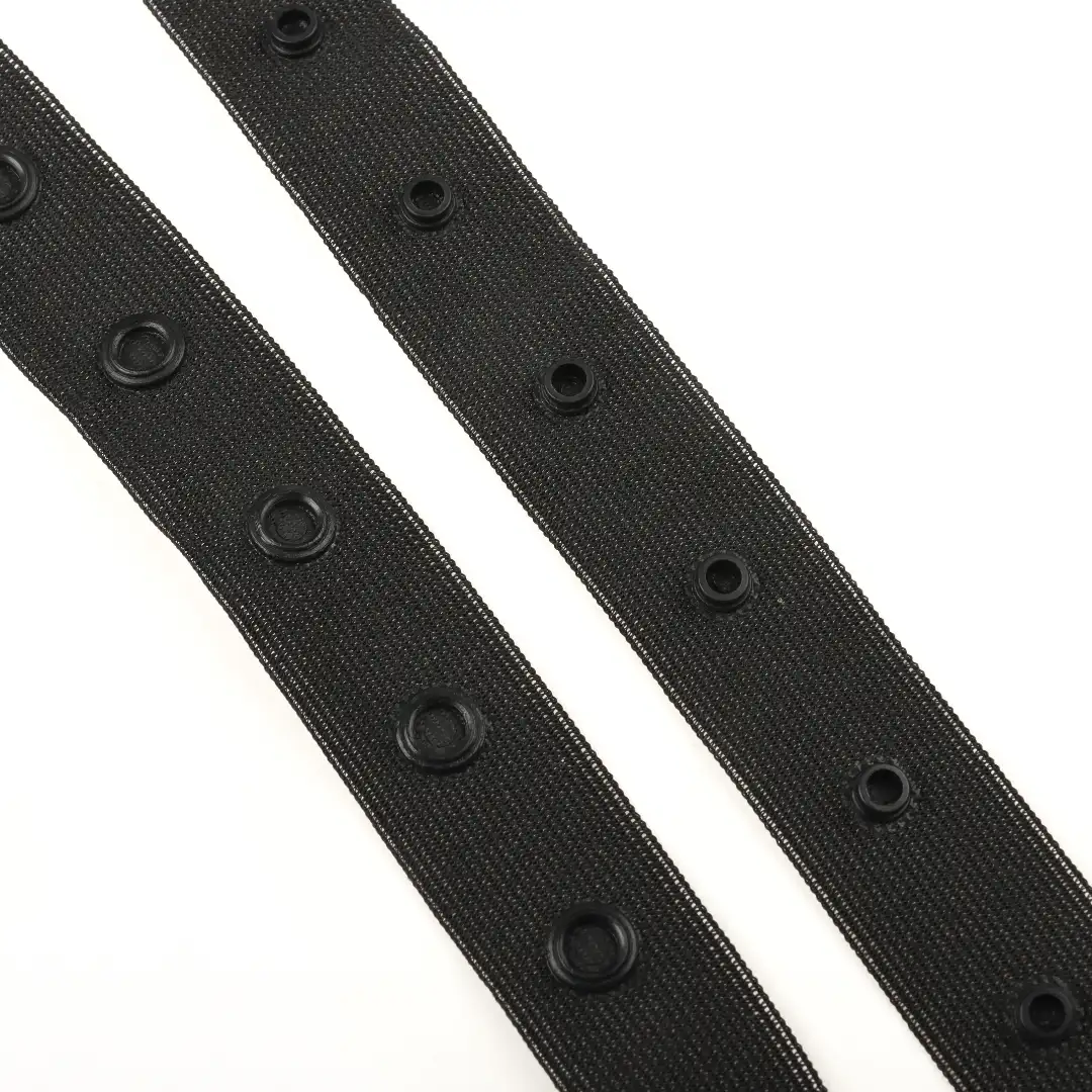 Black  Polyester Elastic / Tape for Jump suit buy garments accessories in bulk from China wholesaler at wholesale price free worldwide shipping Alibaba