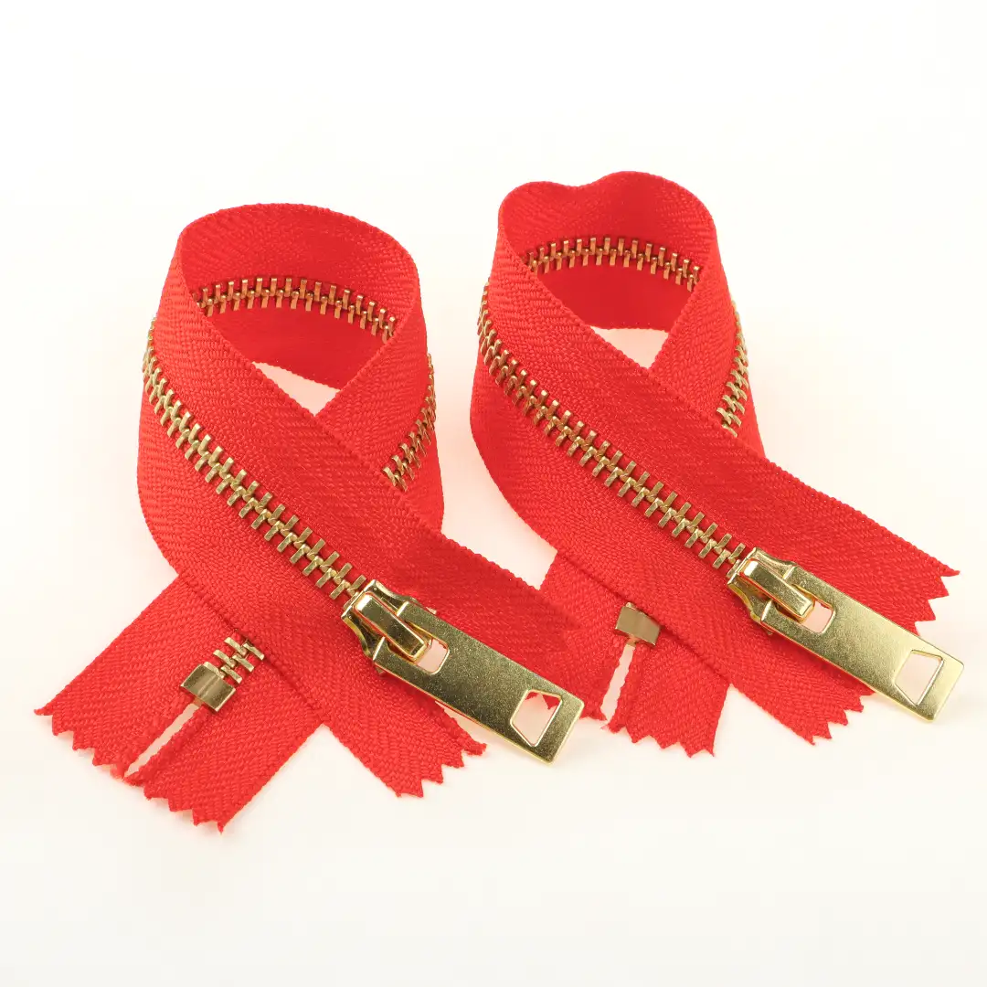Red Close Metal Zippers Zipper for Overcoat buy garments accessories in bulk from China wholesaler at wholesale price free worldwide shipping Alibaba