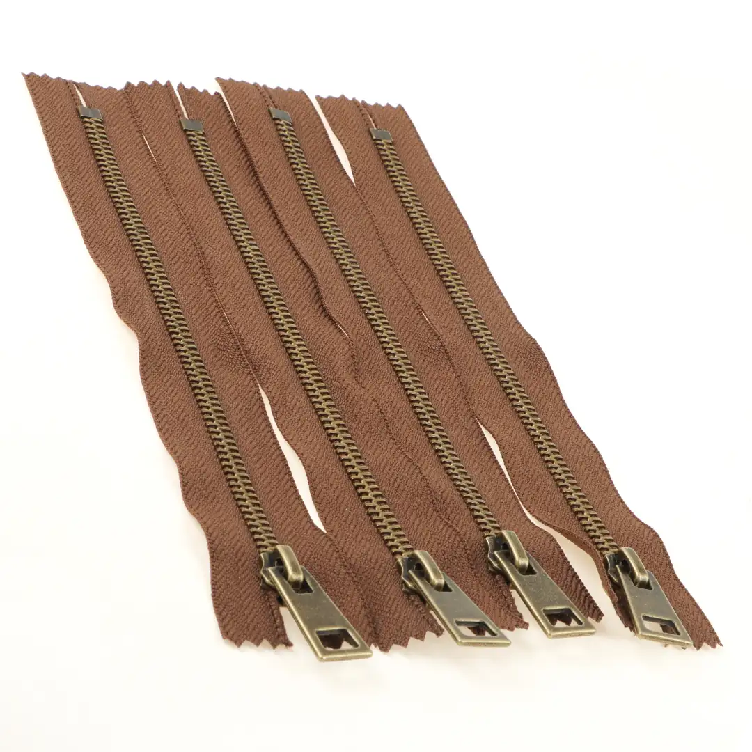 Brown Close Metal Zippers Zipper for Overcoat buy garments accessories in bulk from China wholesaler at wholesale price free worldwide shipping Alibaba