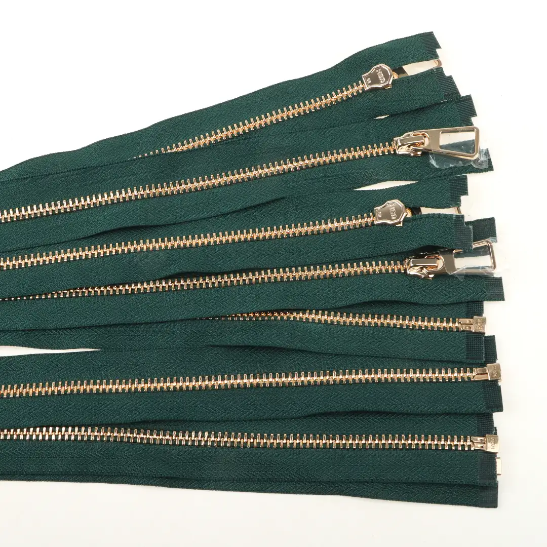 Green Open Metal Zippers Zipper for Overcoat buy garments accessories in bulk from China wholesaler at wholesale price free worldwide shipping Alibaba