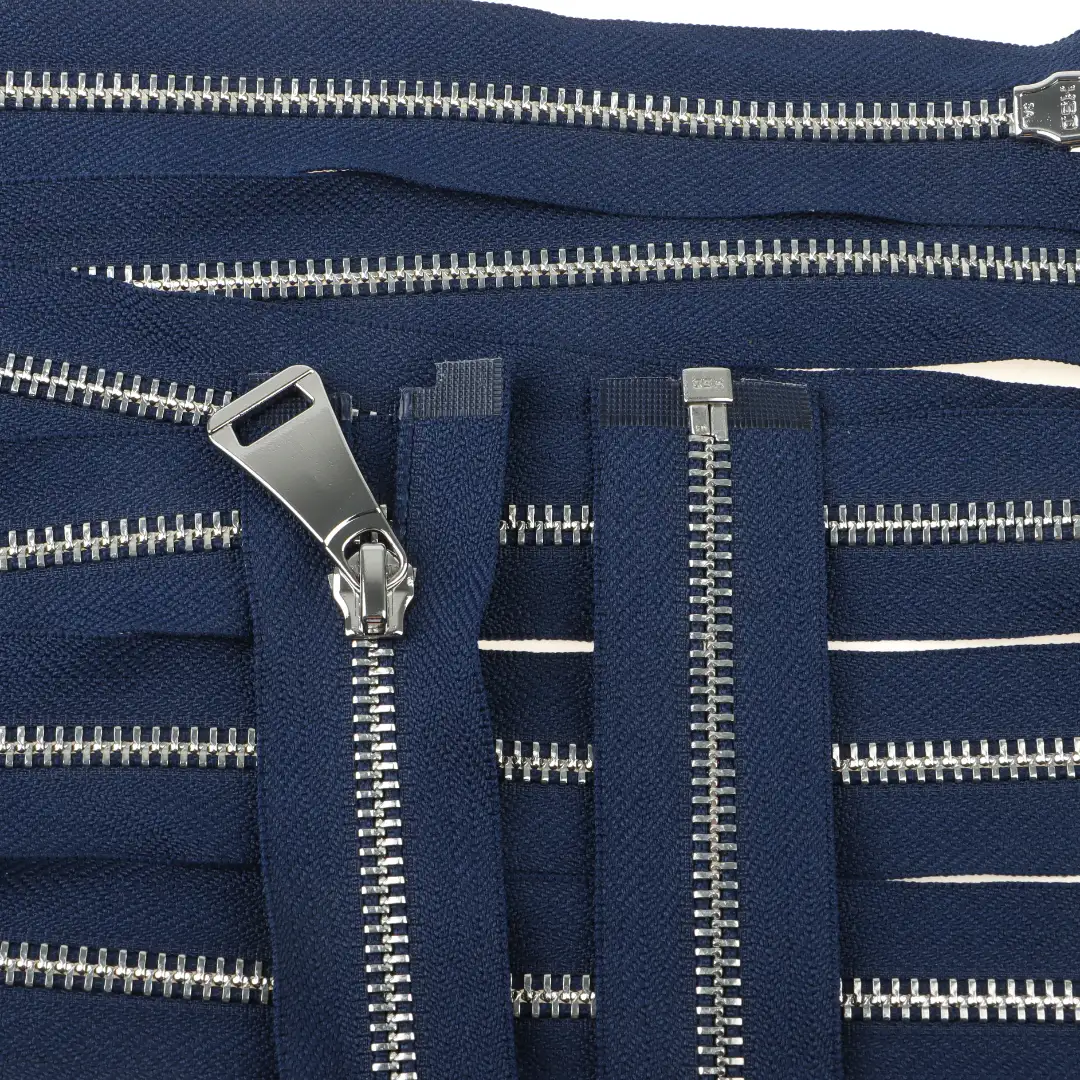 Blue Open Metal Zippers Zipper for Overcoat buy garments accessories in bulk from China wholesaler at wholesale price free worldwide shipping Alibaba