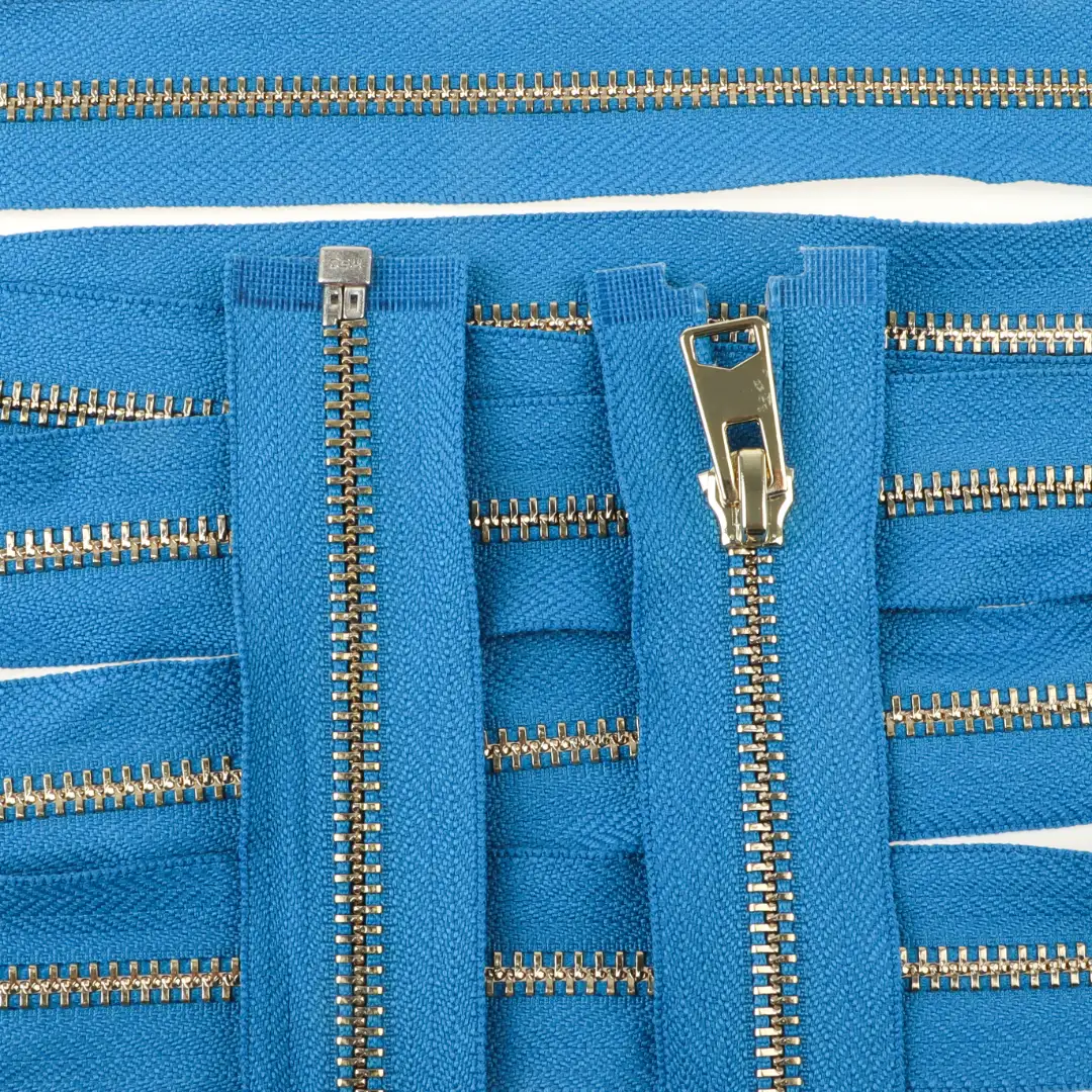 Blue Open Metal Zippers Zipper for Overcoat buy garments accessories in bulk from China wholesaler at wholesale price free worldwide shipping Alibaba