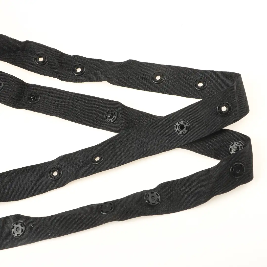 Black  Polyester Elastic / Tape for Jump suit buy garments accessories in bulk from China wholesaler at wholesale price free worldwide shipping Alibaba