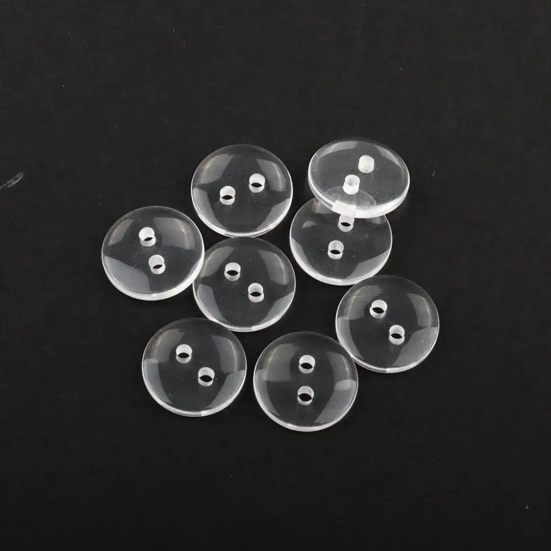 Transparent 2 holes Plastic Button for Overcoat buy garments accessories in bulk from China wholesaler at wholesale price free worldwide shipping Alibaba