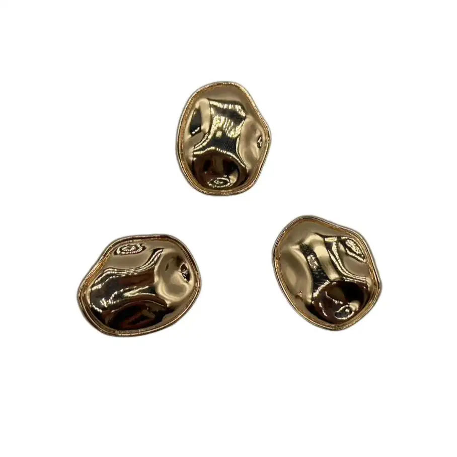 Gold 1 holes Metal Button for Jackets buy garments accessories in bulk from China wholesaler at wholesale price free worldwide shipping Alibaba