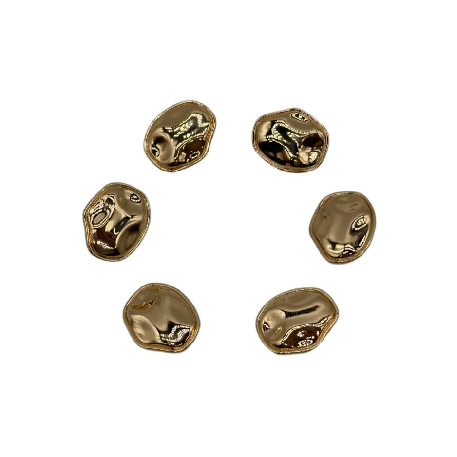 Gold 1 holes Metal Button for Jackets buy garments accessories in bulk from China wholesaler at wholesale price free worldwide shipping Alibaba