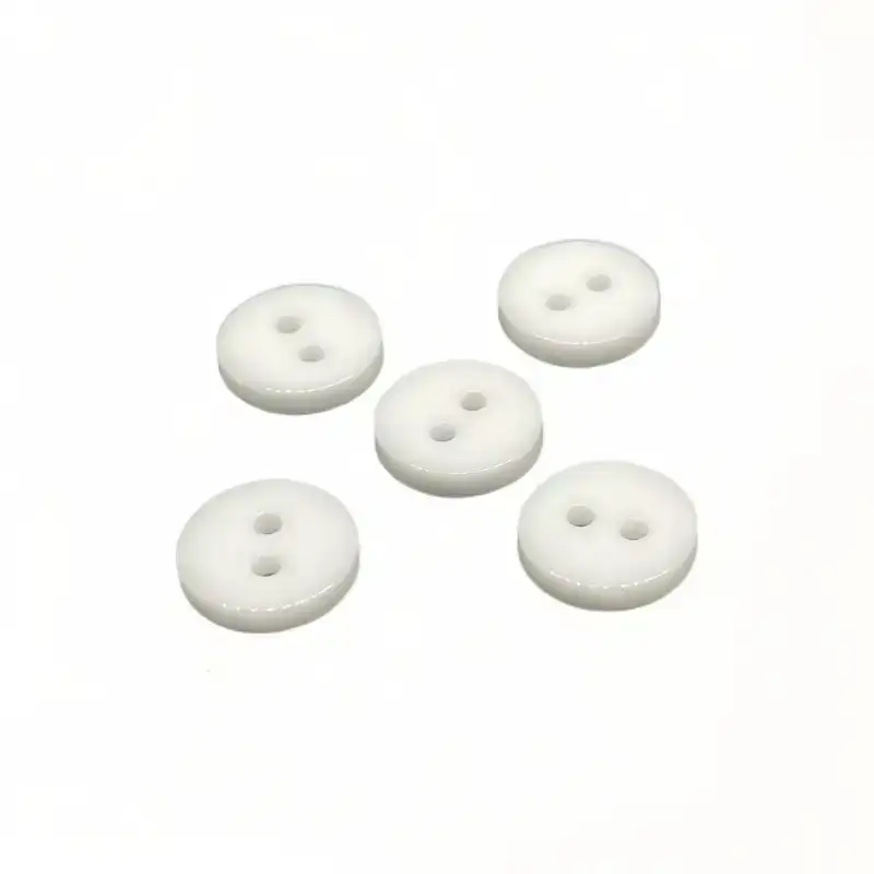 White 2 holes Resin Button for Shirt,Pants,Denim Jacket,Suit Trouser,Jackets,Blazer,T-Shirt,Polo Shirt,Tank Top buy garments accessories in bulk from China wholesaler at wholesale price free worldwide shipping Alibaba