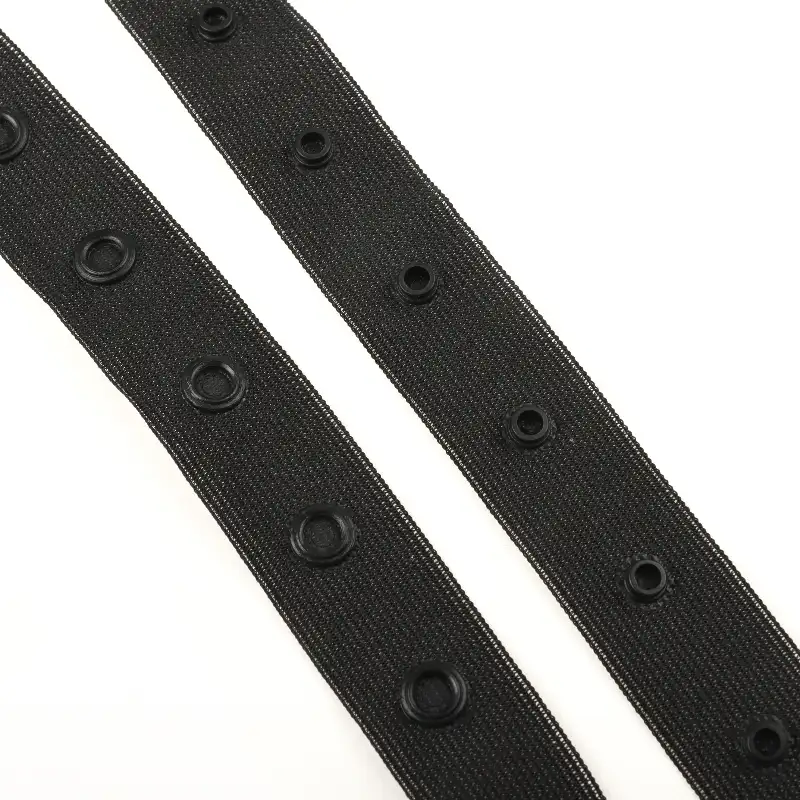 Black  Polyester Elastic / Tape for Jump suit buy garments accessories in bulk from China wholesaler at wholesale price free worldwide shipping Alibaba