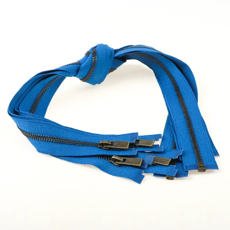 Blue Open Metal Zippers Zipper for Overcoat buy garments accessories in bulk from China wholesaler at wholesale price free worldwide shipping Alibaba