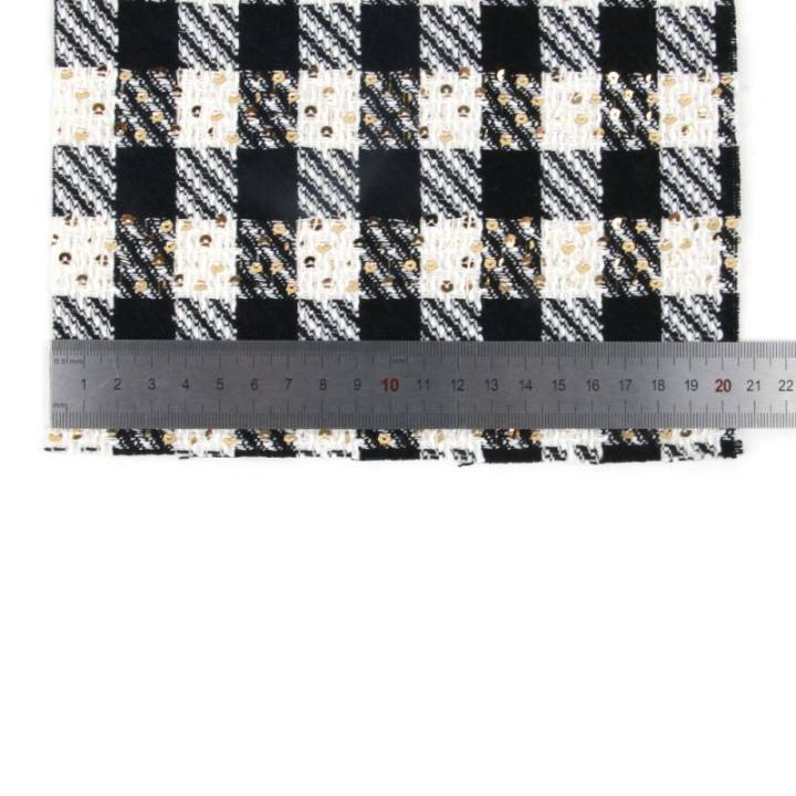 China Fabric for Shirt,Crop Top,Skirt Chanel-Style Fabric Woolen Polyester Viscose Acrylic Polyamide Cotton Wool Black and White color buy from China wholesaler bulk order at wholesale price free worldwide shipping Alibaba