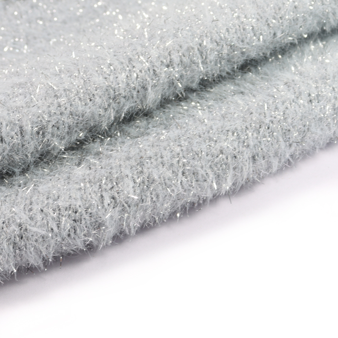 China Yarn for Crop Top Pullover (Sweater),Dresses (Cardigan Open) (Sweater) Feather Yarn Fancy Yarn Recycled Polyester Lurex Recycled Nylon Grey color buy from China wholesaler bulk order at wholesale price free worldwide shipping Alibaba