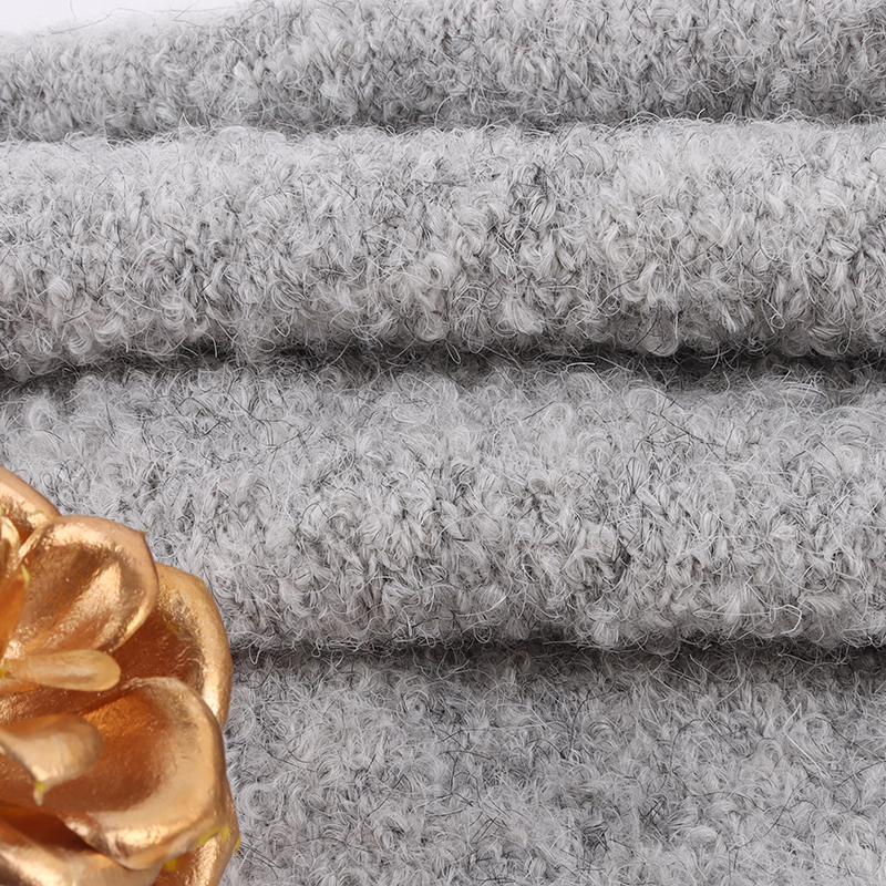 China Yarn for Half-Zipper Cardigan (Sweater),Knitted Trousers (Sweater),Knitted Jacket (Sweater) Boucle Yarn Fancy Yarn Recycled Polyester Acrylic RWS Wool Spandex Grey color buy from China wholesaler bulk order at wholesale price free worldwide shipping Alibaba