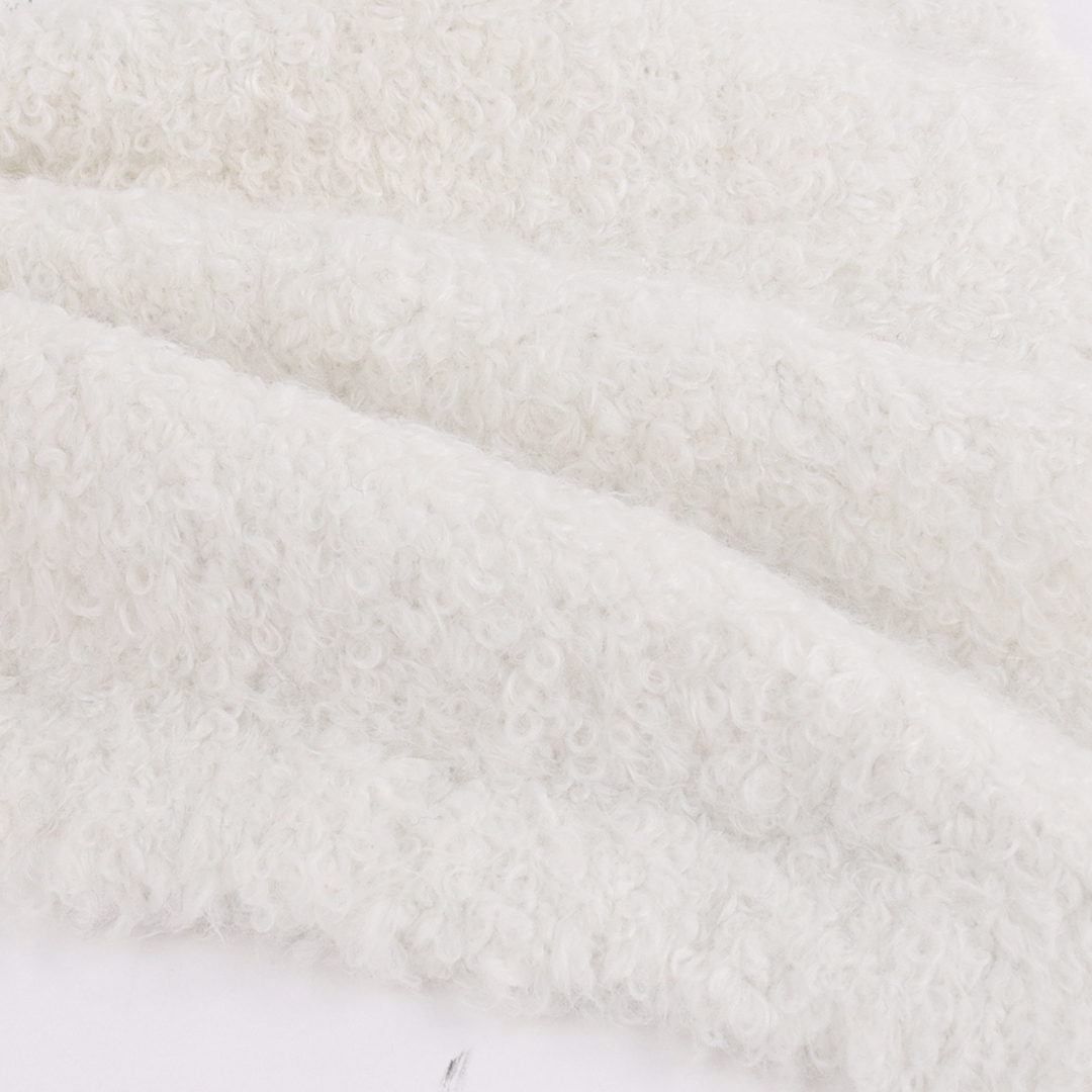 China Yarn for Knitted Jacket (Sweater),Hoodie  (Sweater),Half-Zipper Cardigan (Sweater) Boucle Yarn Fancy Yarn Polyester Recycled Polyester Spandex Off White color buy from China wholesaler bulk order at wholesale price free worldwide shipping Alibaba