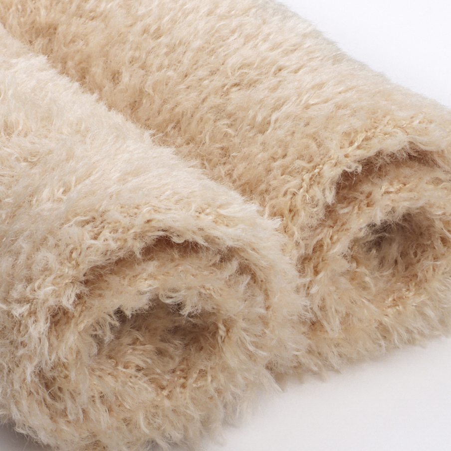 China Yarn for Dresses (Cardigan Open) (Sweater),Crop Top Pullover (Sweater) Teddy Yarn Fancy Yarn Recycled Polyester Beige color buy from China wholesaler bulk order at wholesale price free worldwide shipping Alibaba