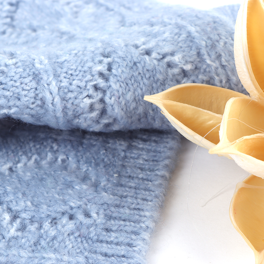 China Yarn for Open Cardigan (Sweater),Hoodie  (Sweater),Round Neck Pullover (Sweater) Mossy Yarn Fancy Yarn Polyester Acrylic Recycled Polyester Spandex Blue Melange color buy from China wholesaler bulk order at wholesale price free worldwide shipping Alibaba