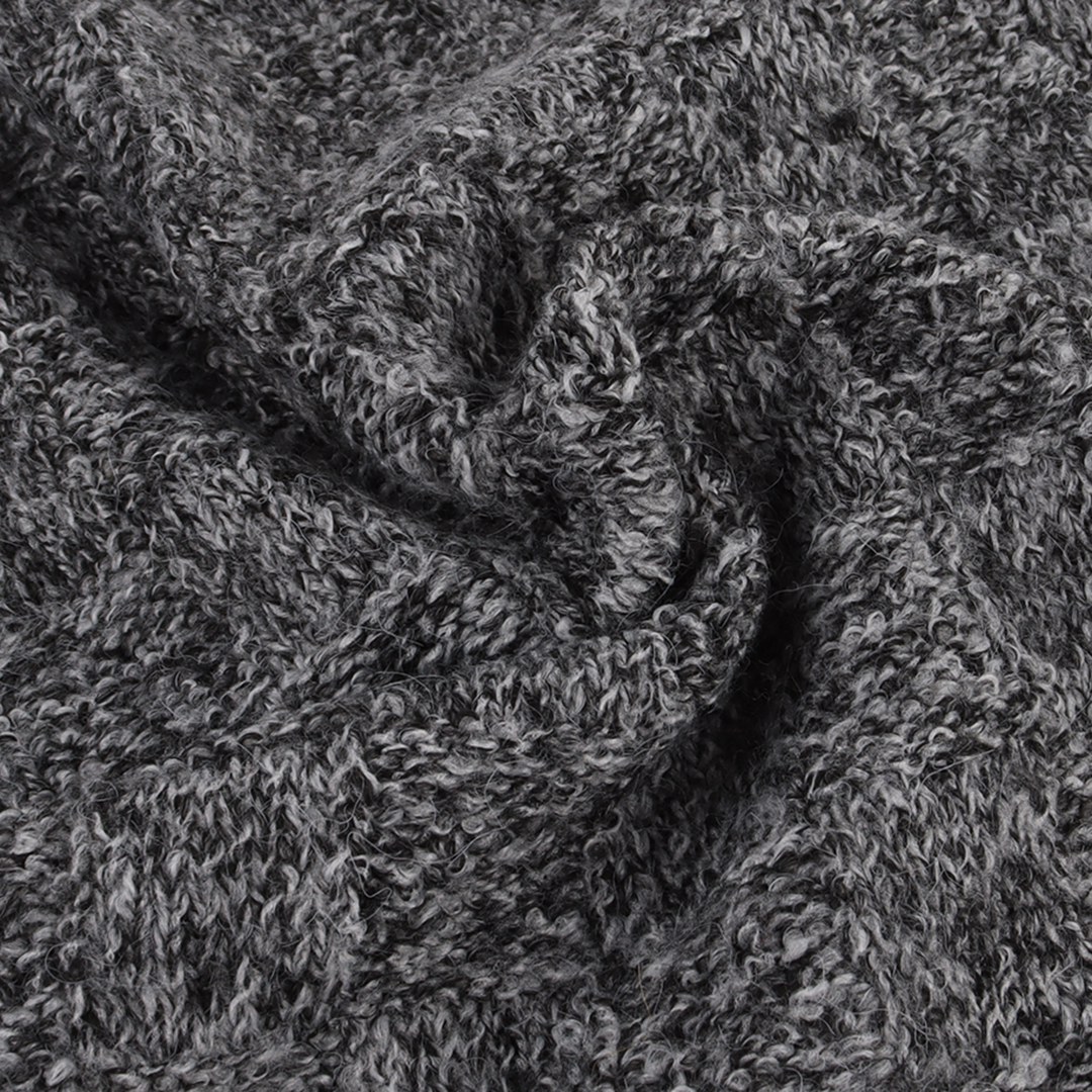 China Yarn for Polo T-shirt (Sweater),Crew Neck Pullover (Sweater),Half-Zipper Cardigan (Sweater) Mossy Yarn Fancy Yarn Recycled Polyester Nylon Spandex Grey Melange color buy from China wholesaler bulk order at wholesale price free worldwide shipping Alibaba