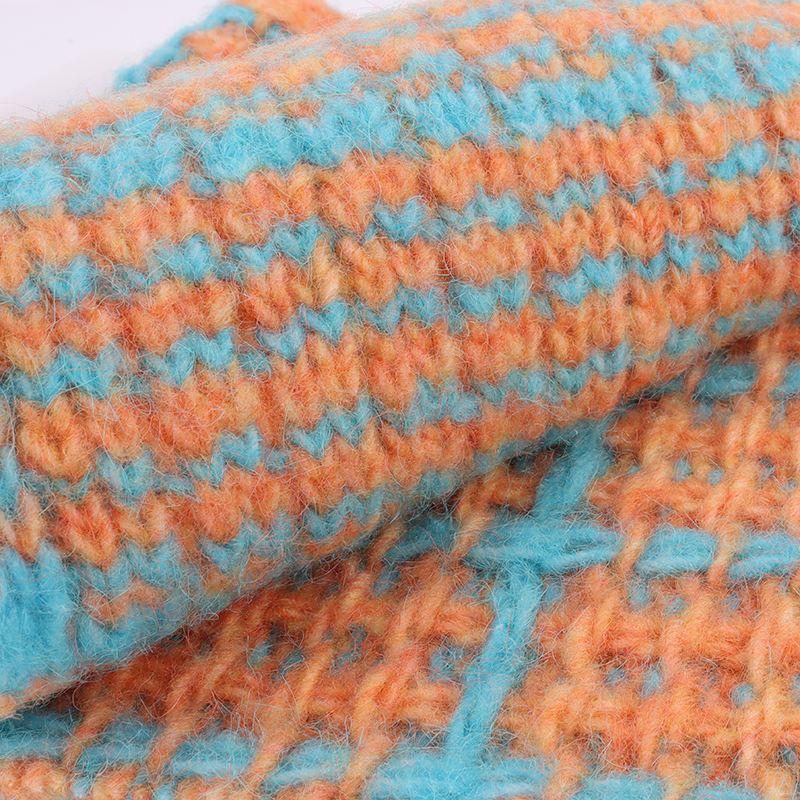 China Yarn for Half-Zipper Cardigan (Sweater),Knitted Trousers (Sweater),Knitted Jacket (Sweater) Air Spun Yarn Fancy Yarn Recycled Polyester Blue And Orange color buy from China wholesaler bulk order at wholesale price free worldwide shipping Alibaba