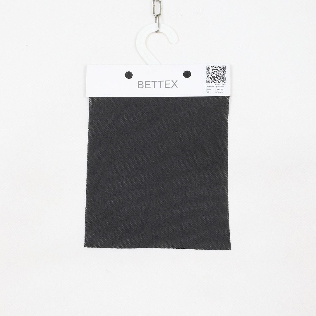 China Fabric for Sports Bras,Yoga Clothes,Tank Top Birdeye Mesh Knit Fabric Polyester Black color buy from China wholesaler bulk order at wholesale price free worldwide shipping Alibaba