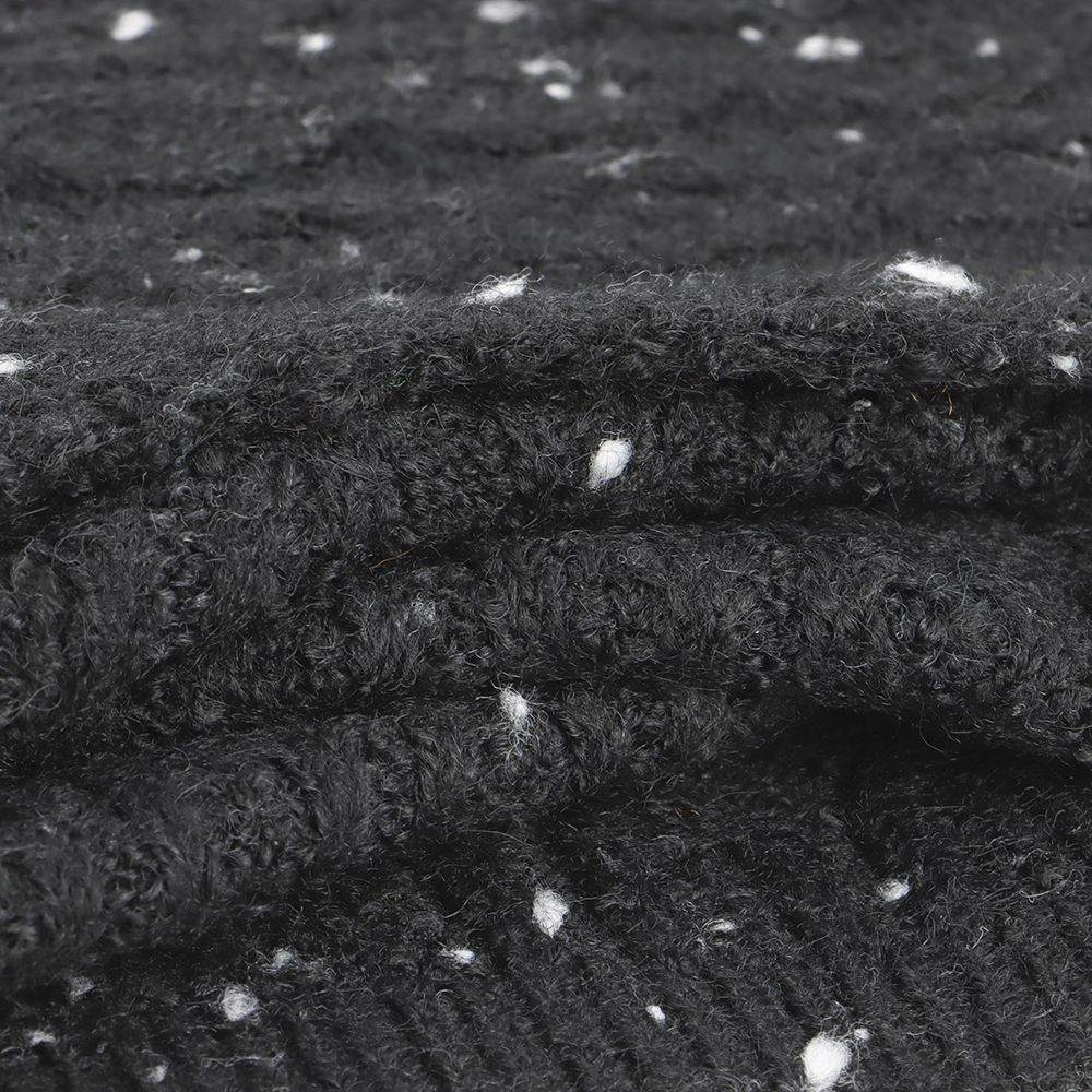 China Yarn for Dresses (Cardigan Button) (Sweater),Ladies Vest (Sweater)  Mossy Yarn Fancy Yarn Recycled Polyester Polyester Nylon Spandex Black color buy from China wholesaler bulk order at wholesale price free worldwide shipping Alibaba