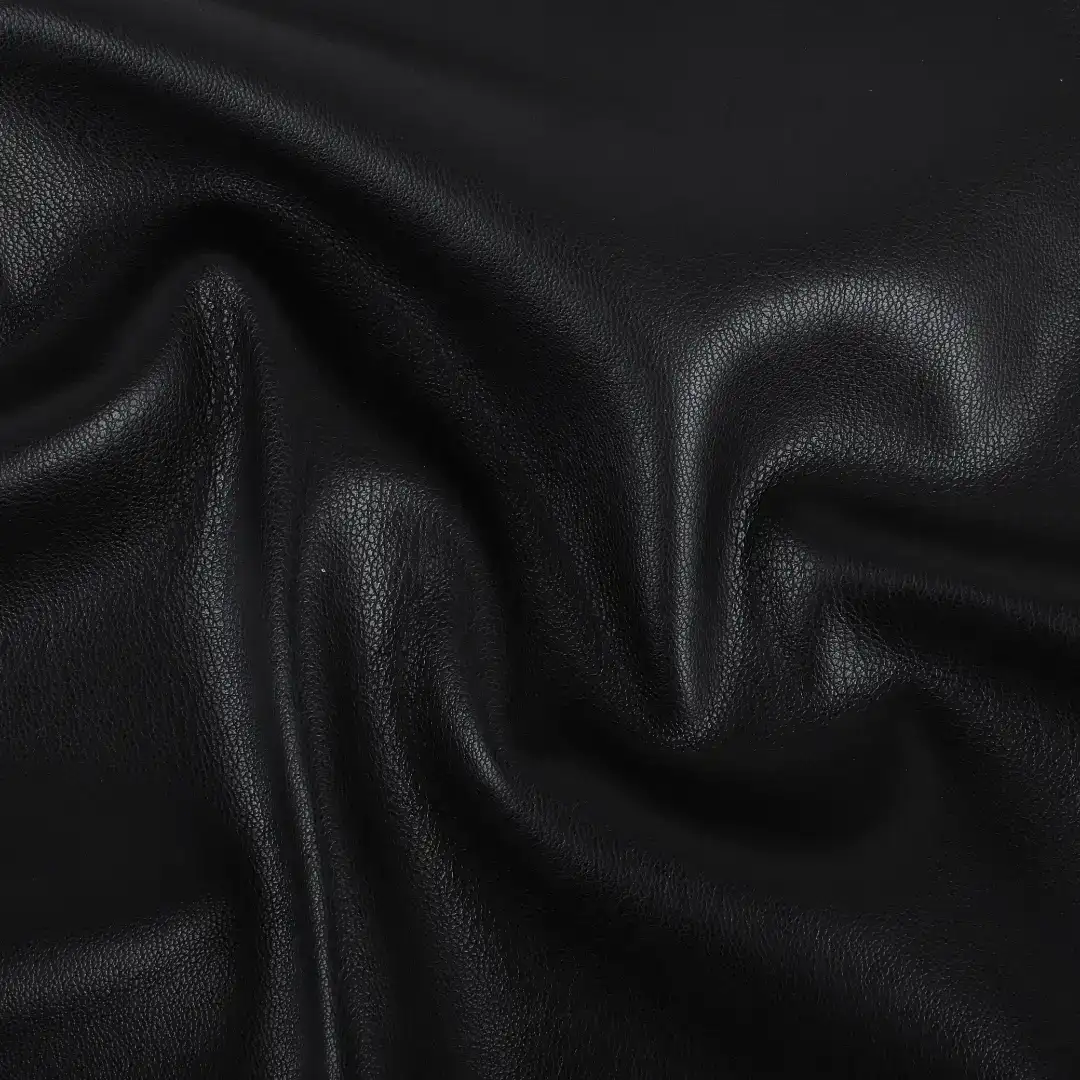 China Fabric for Jacket,Blazer PU Woven Blended Fabric PU Black color buy from China wholesaler bulk order at wholesale price free worldwide shipping Alibaba