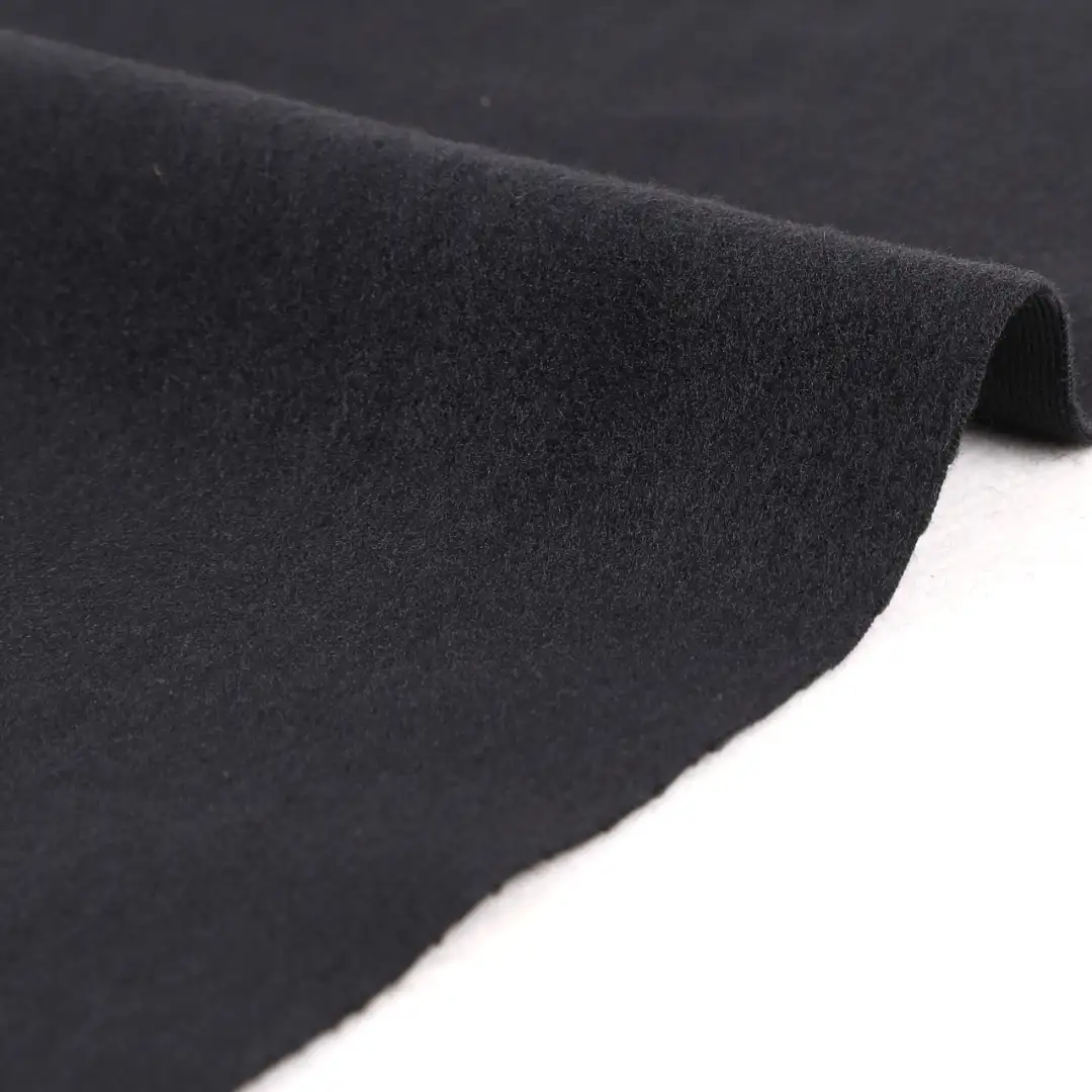 China Fabric for Hoodie,Sweatshirt,Jacket Fleece Knit Fabric Polyester Spandex Black color buy from China wholesaler bulk order at wholesale price free worldwide shipping Alibaba