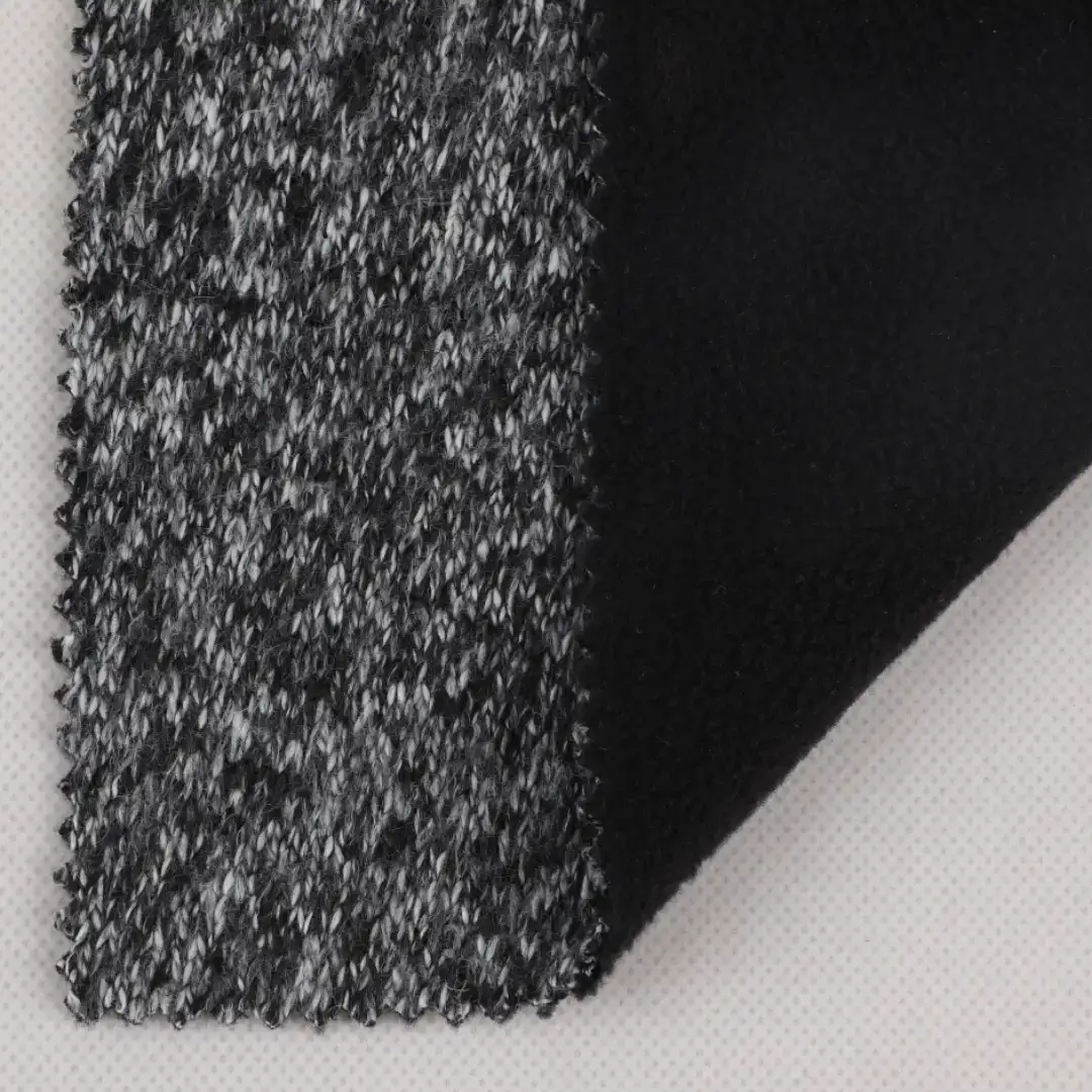 China Fabric for T-Shirt,Pajamas,Loungewear,Yoga Pants,Tracksuits Single Jersey Knit Fabric Polyester Grey Mélange color buy from China wholesaler bulk order at wholesale price free worldwide shipping Alibaba