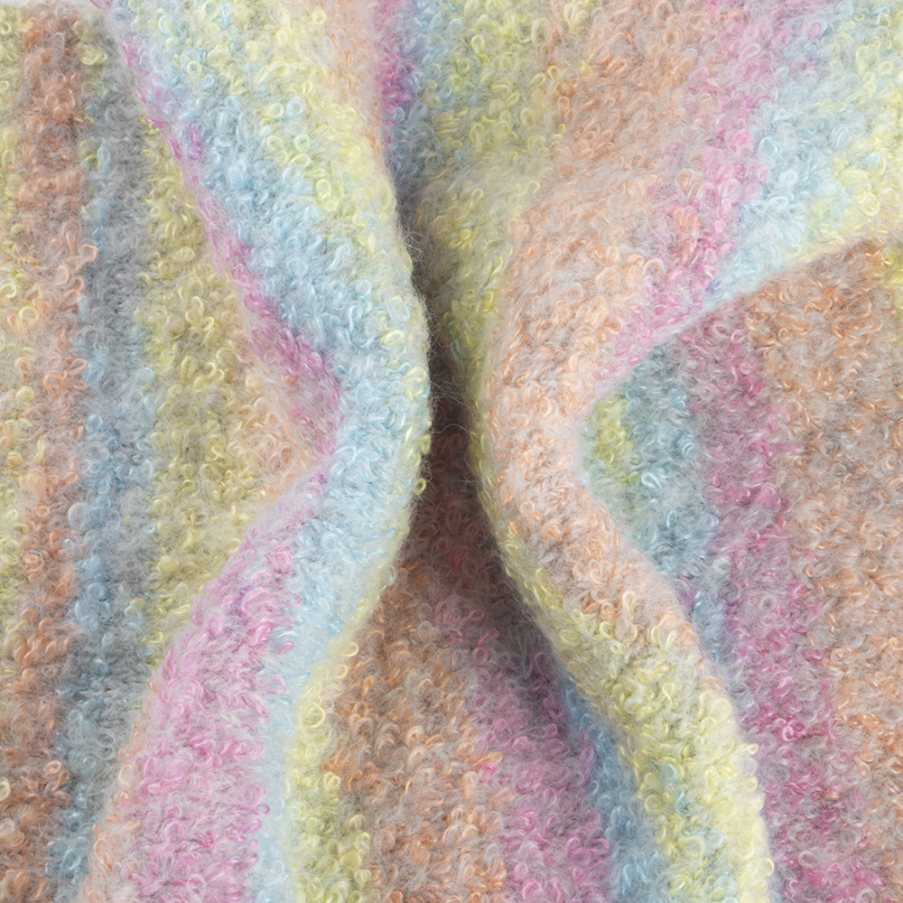 China Yarn for Ladies Vest (Sweater),Crop Top Pullover (Sweater),Dresses (Cardigan Button) (Sweater) Boucle Yarn Fancy Yarn Recycled Polyester Spandex space dye color buy from China wholesaler bulk order at wholesale price free worldwide shipping Alibaba