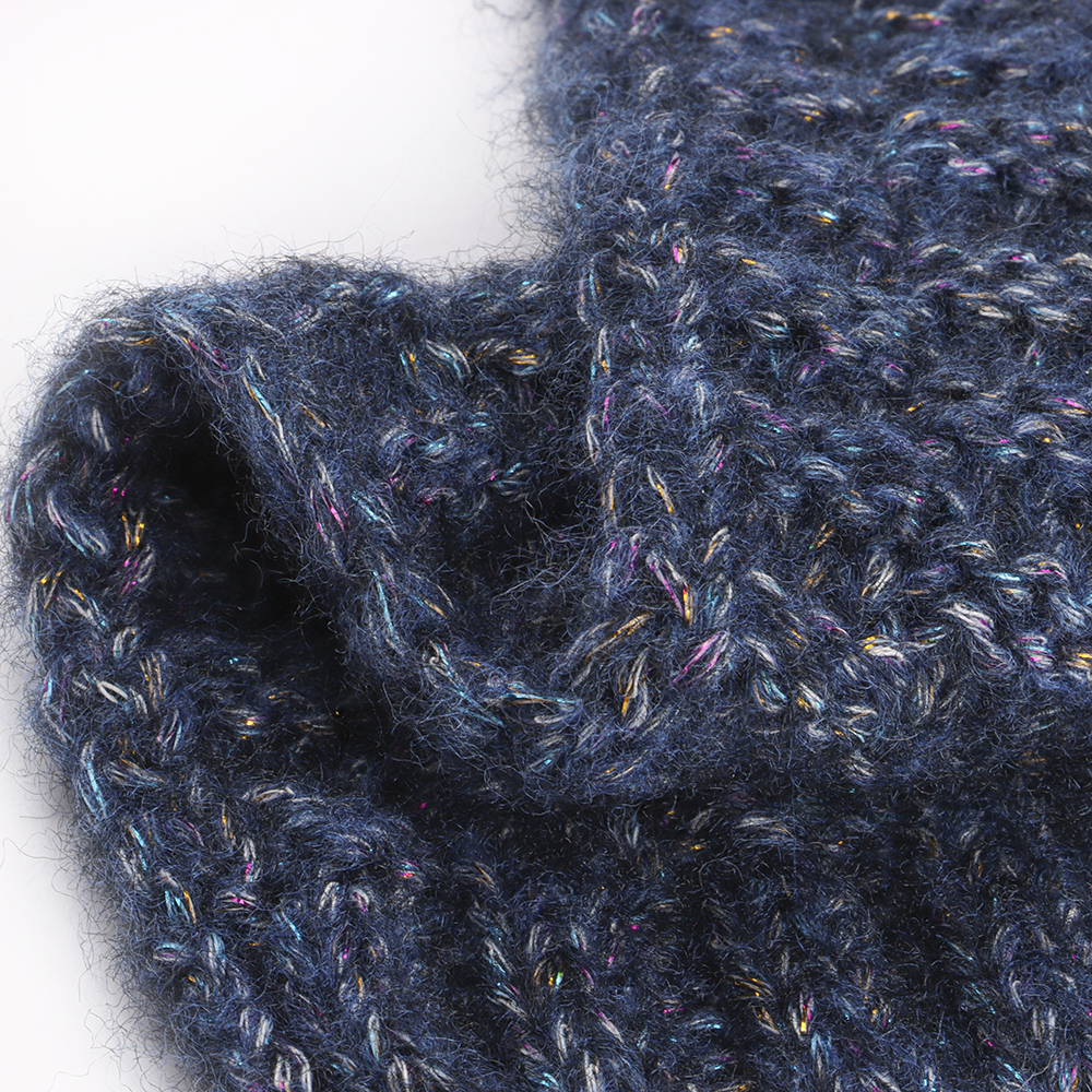 China Yarn for Dresses (Cardigan Open) (Sweater),Crop Top Pullover (Sweater) Air Spun Yarn Fancy Yarn Polyester BCI Cotton Lurex Navy color buy from China wholesaler bulk order at wholesale price free worldwide shipping Alibaba