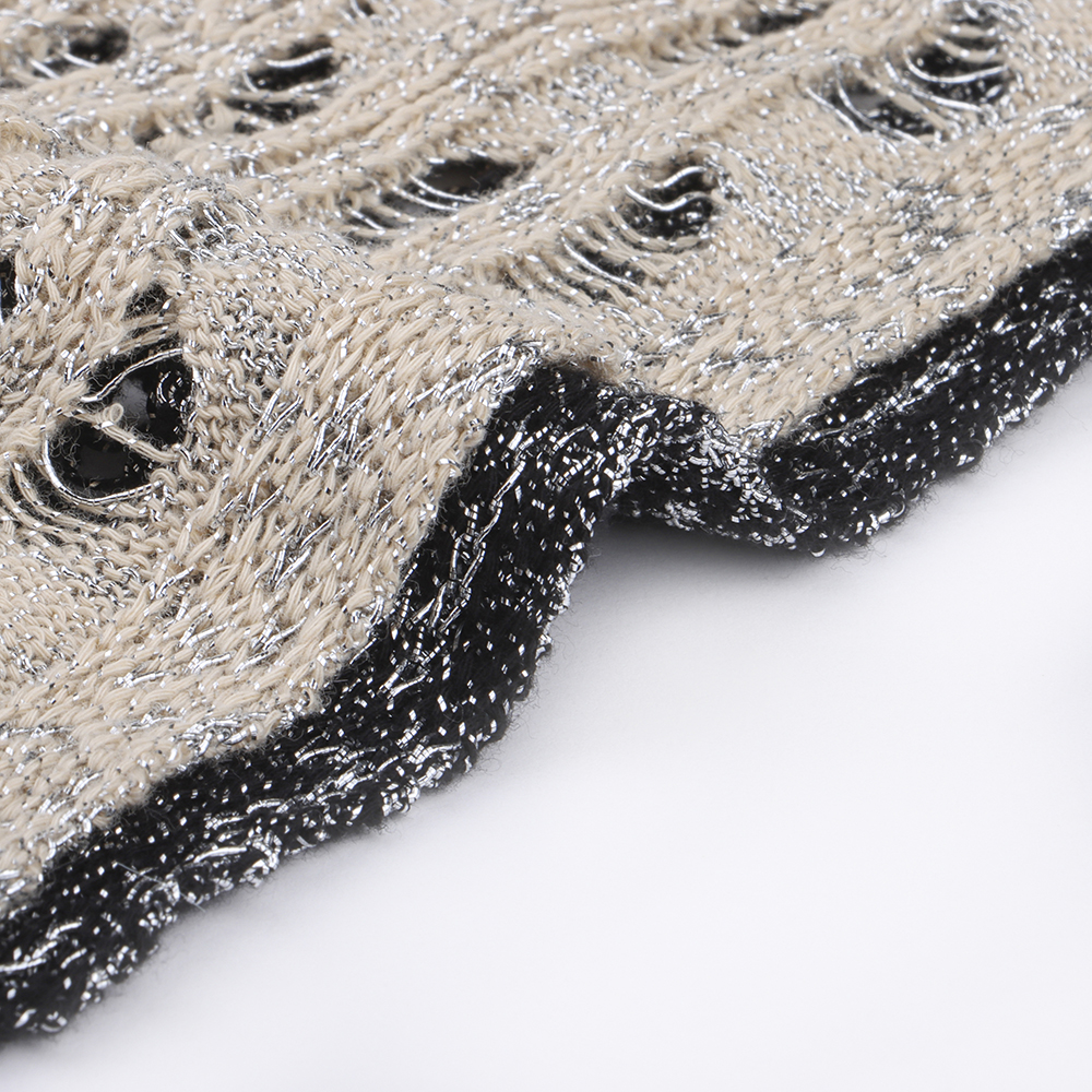 China Yarn for Crop Top Pullover (Sweater),Dresses (Cardigan Open) (Sweater) Tubular Tape Yarn Fancy Yarn Nylon Acrylic beige/black color buy from China wholesaler bulk order at wholesale price free worldwide shipping Alibaba