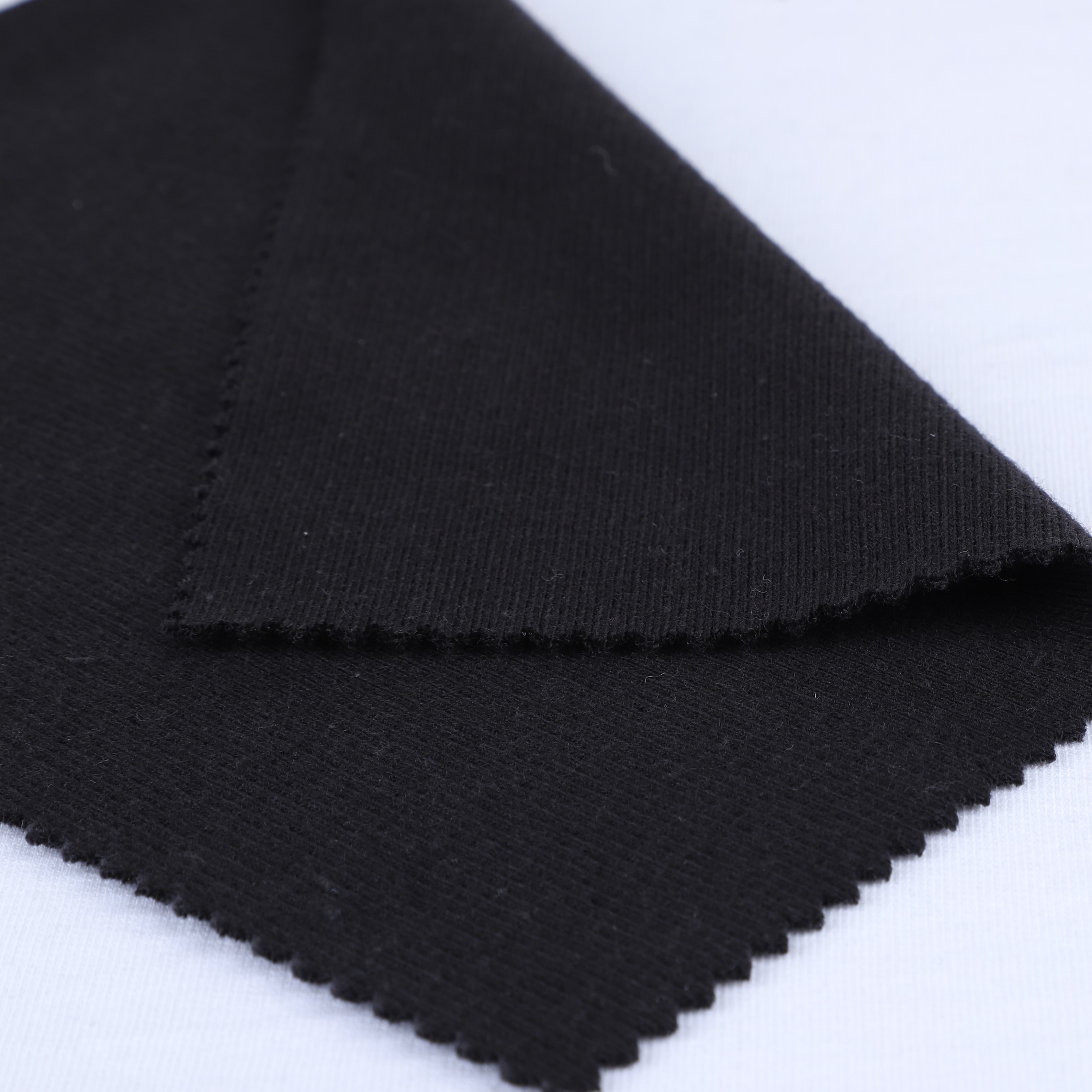China Fabric for Crop Top,Hoodie,Tank Top Rib Knit Fabric Cotton Polyester Spandex Black color buy from China wholesaler bulk order at wholesale price free worldwide shipping Alibaba