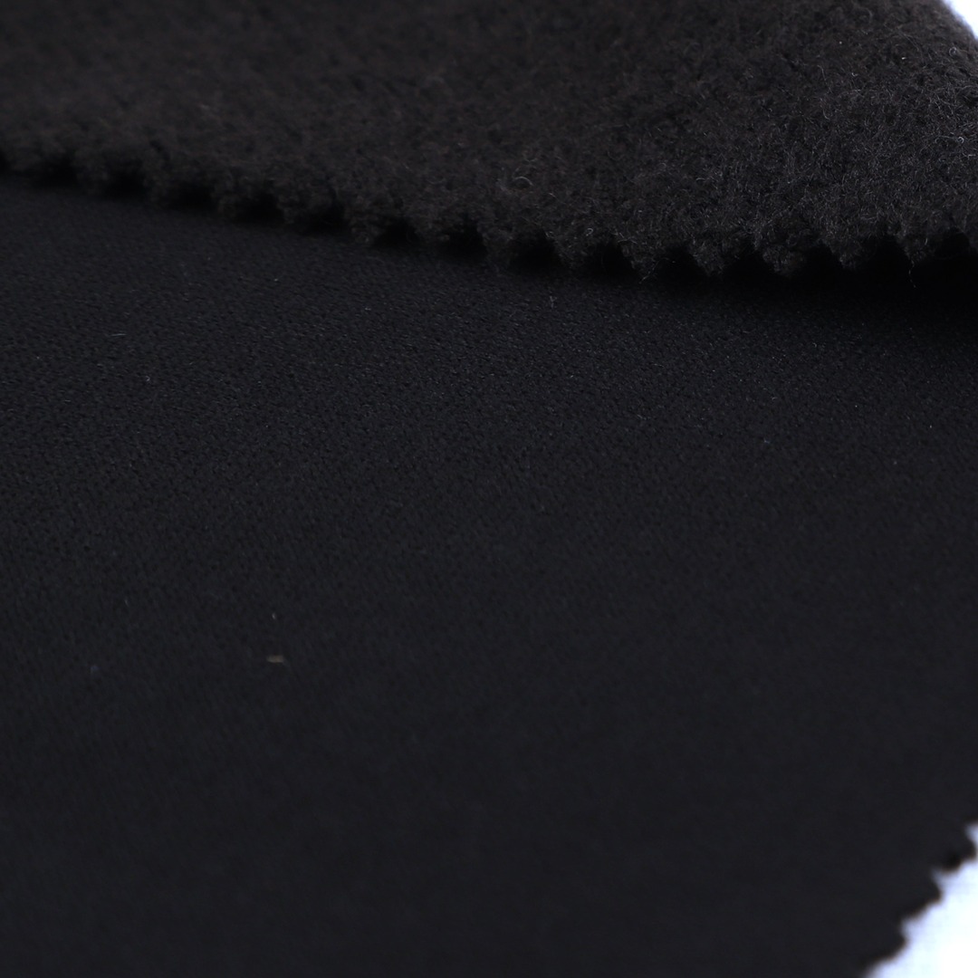 China Fabric for Hoodie,Sweatshirt,Jacket Fleece Knit Fabric Polyester Black color buy from China wholesaler bulk order at wholesale price free worldwide shipping Alibaba
