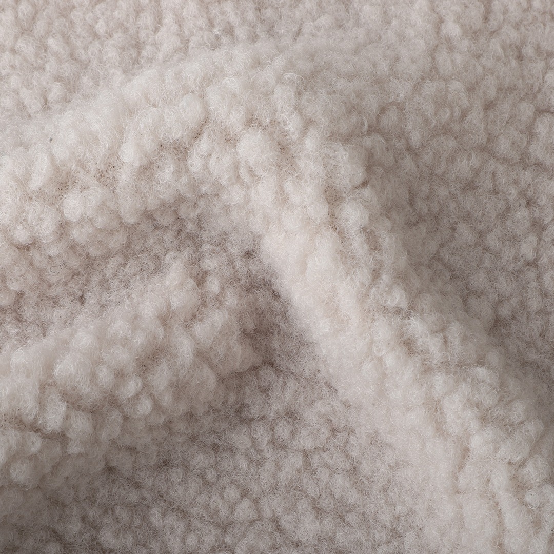 China Fabric for Overcoat,Bomber Jacket,Trench Coat Sherpa Knit Fabric Polyester Beige color buy from China wholesaler bulk order at wholesale price free worldwide shipping Alibaba