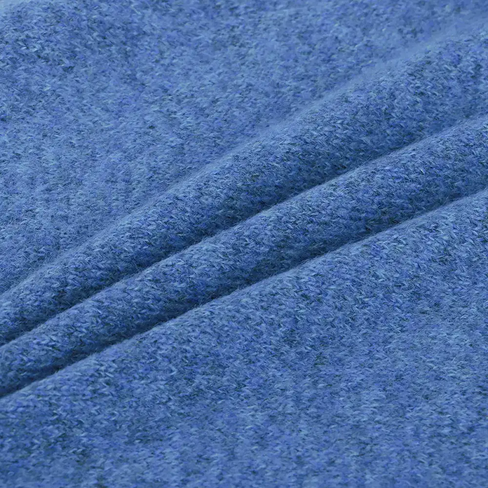 China Yarn for Open Cardigan (Sweater),Round Neck Pullover (Sweater),Hoodie  (Sweater) Mossy Yarn Fancy Yarn Recycled Polyester Polyester Nylon Blue Melange color buy from China wholesaler bulk order at wholesale price free worldwide shipping Alibaba