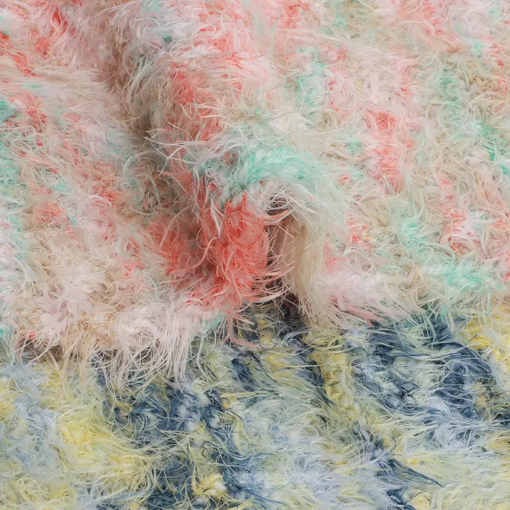 China Yarn for Dresses (Cardigan Open) (Sweater),Crop Top Pullover (Sweater) Feather Yarn Fancy Yarn Nylon Polyester colour mixture color buy from China wholesaler bulk order at wholesale price free worldwide shipping Alibaba