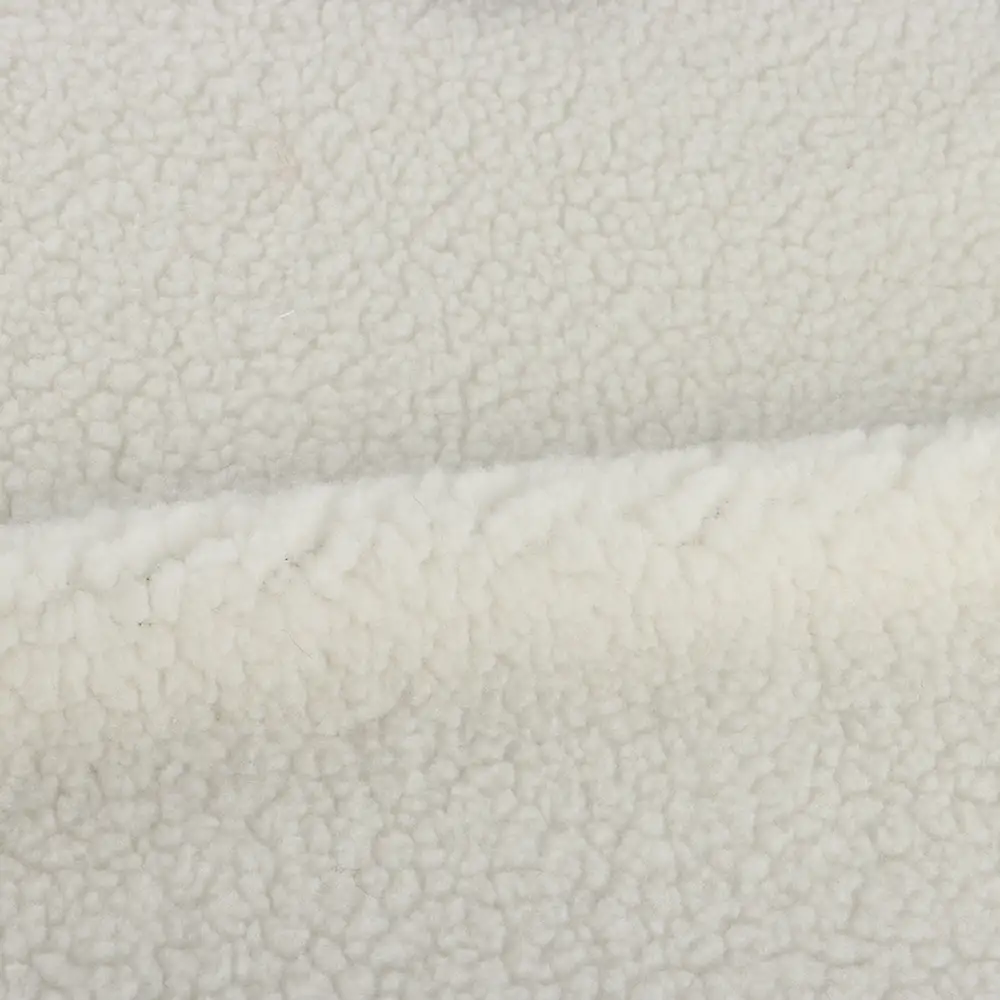 China Fabric for Overcoat,Bomber Jacket,Trench Coat Sherpa Knit Fabric Polyester White color buy from China wholesaler bulk order at wholesale price free worldwide shipping Alibaba