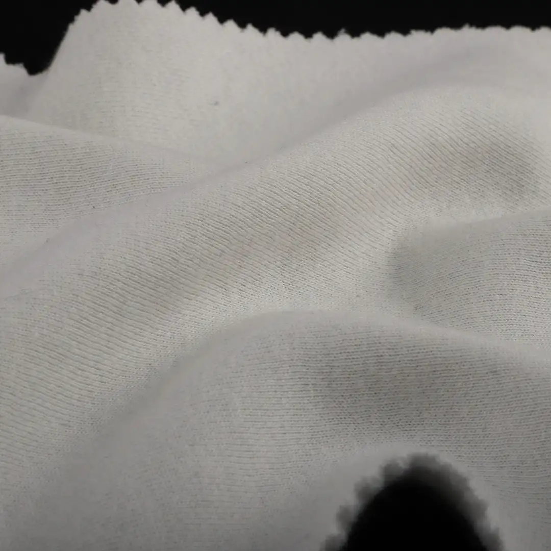 China Fabric for Hoodie,Sweatshirt,Jacket Fleece Knit Fabric Cotton Polyester White color buy from China wholesaler bulk order at wholesale price free worldwide shipping Alibaba
