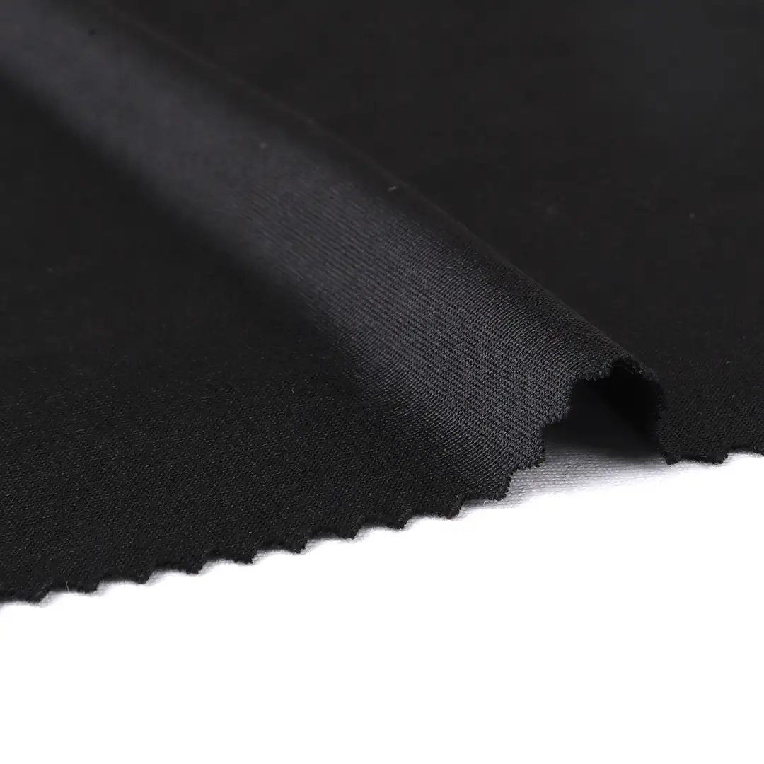 China Fabric for T-Shirt,Pajamas,Loungewear,Yoga Pants,Tracksuits Single Jersey Knit Fabric Polyester Spandex Black color buy from China wholesaler bulk order at wholesale price free worldwide shipping Alibaba