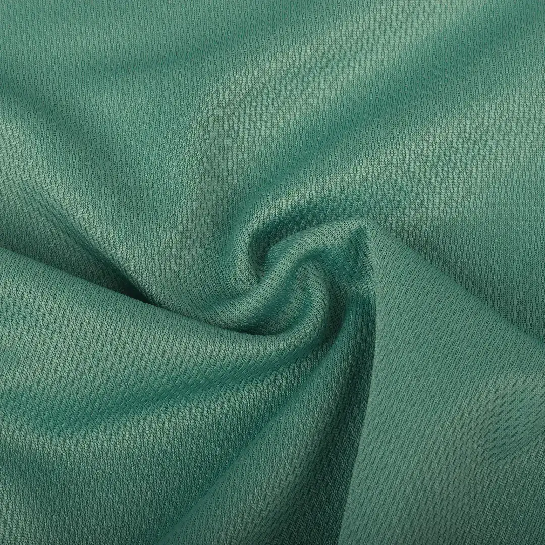 China Fabric for Sports Bras,Yoga Clothes,Tank Top Birdeye Mesh Knit Fabric Polyester Green color buy from China wholesaler bulk order at wholesale price free worldwide shipping Alibaba