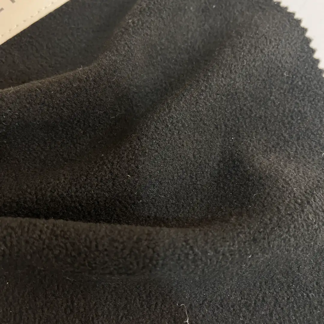 China Fabric for Hoodie,Jackets,Sweatshirt Polar Fleece Knit Fabric Polyester Black color buy from China wholesaler bulk order at wholesale price free worldwide shipping Alibaba