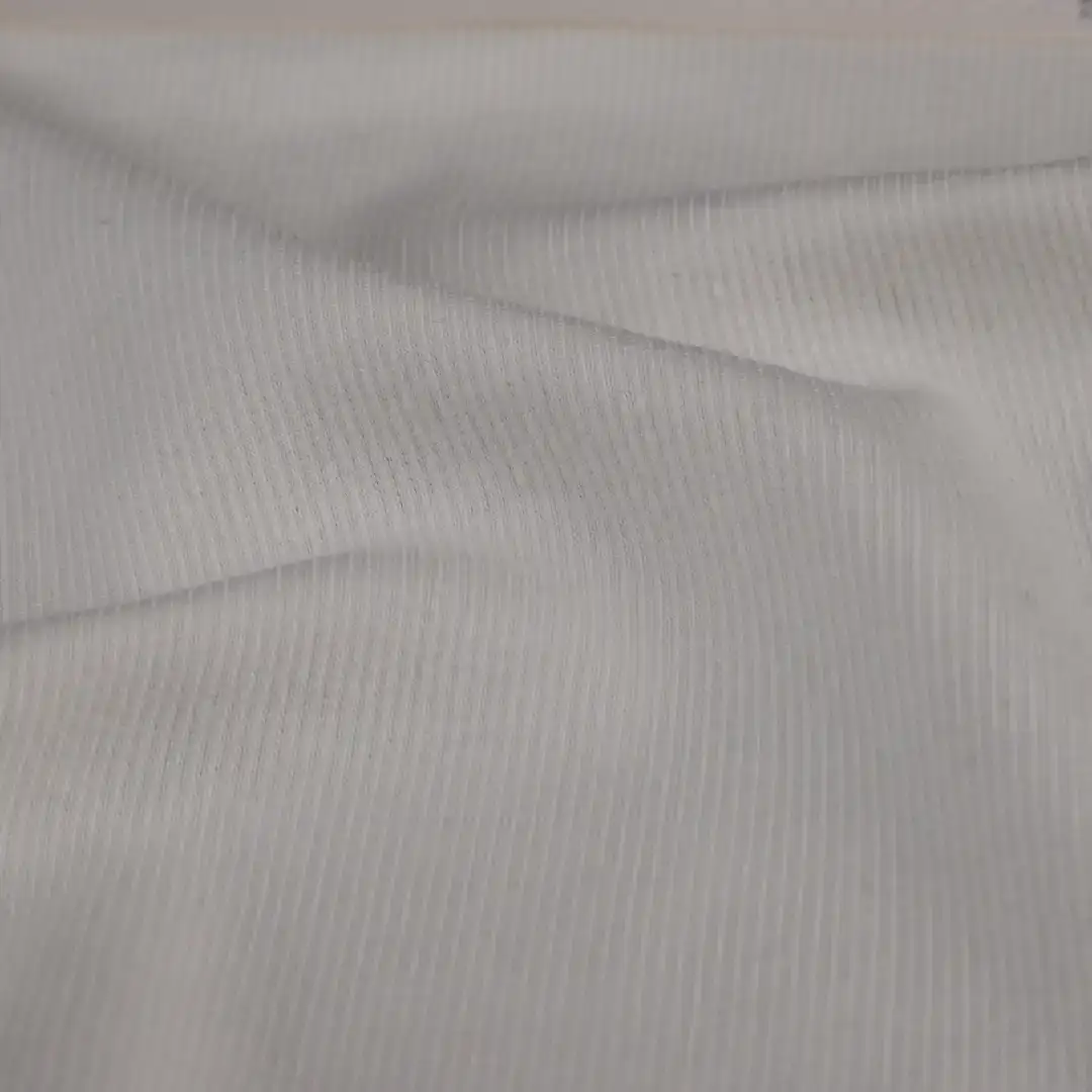 China Fabric for Crop Top,Hoodie,Tank Top Rib Knit Fabric Cotton Polyester Spandex White color buy from China wholesaler bulk order at wholesale price free worldwide shipping Alibaba