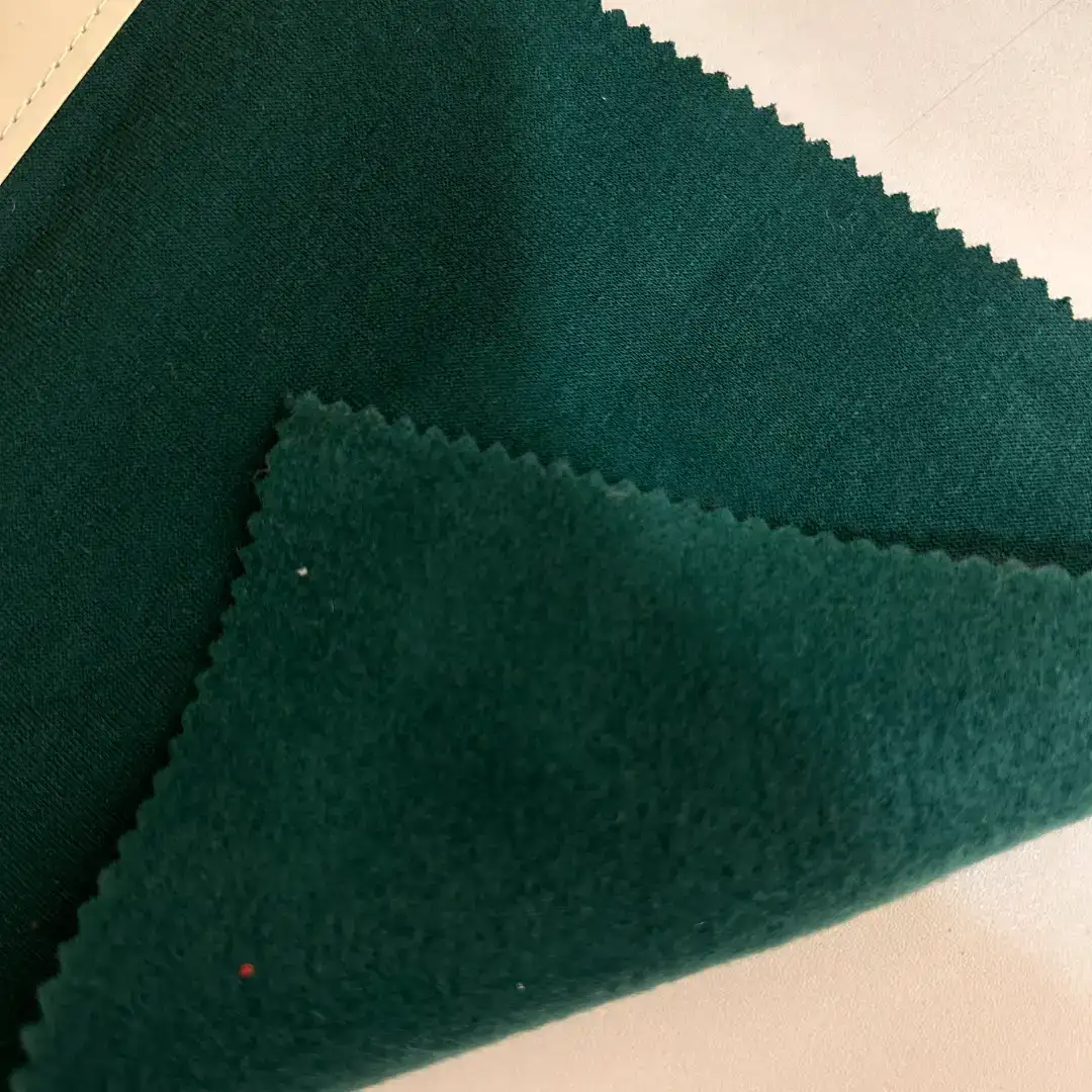 China Fabric for Hoodie,Sweatshirt,Jacket Fleece Knit Fabric Polyester Green color buy from China wholesaler bulk order at wholesale price free worldwide shipping Alibaba