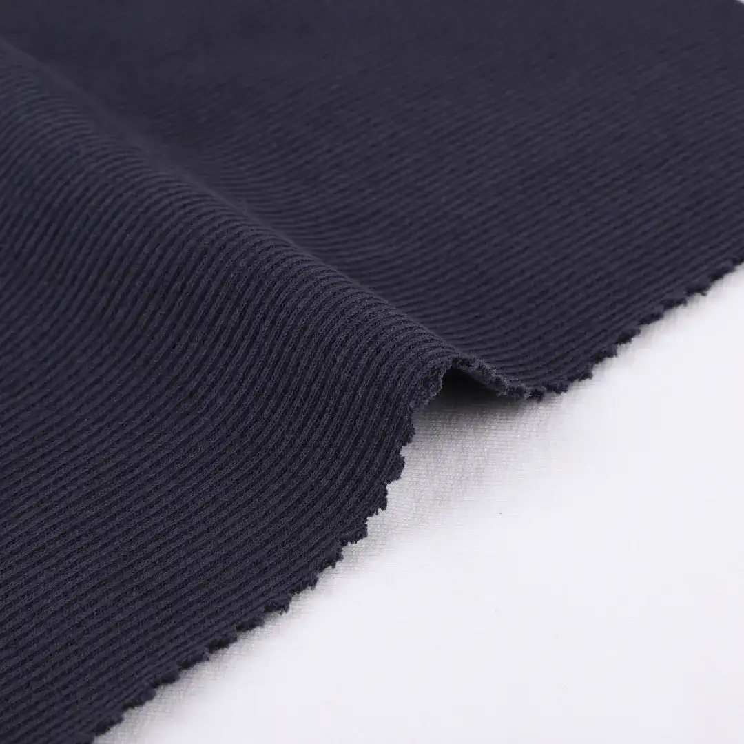 China Fabric for Crop Top,Hoodie,Tank Top Rib Knit Fabric Cotton Polyester Spandex Ink color buy from China wholesaler bulk order at wholesale price free worldwide shipping Alibaba